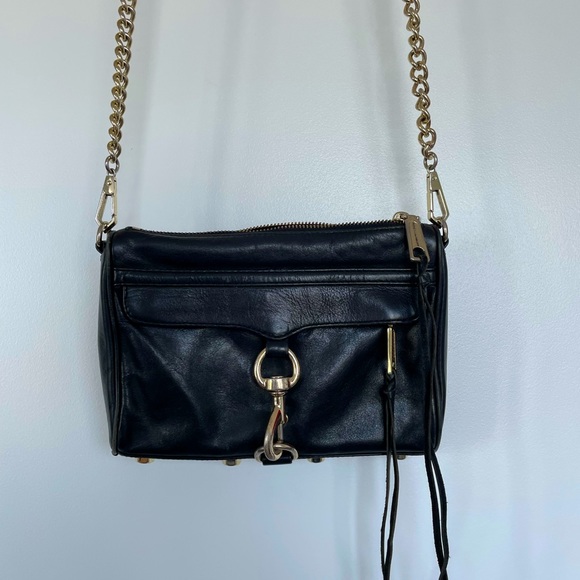Rebecca Minkoff black and gold MAC crossbody - Picture 1 of 4
